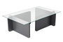 Nordure Mesa de Centro Flavio Antracita Cristal Templado Melamina 105x65x30cm